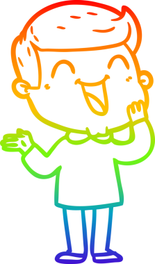 Bir insan tarafından çizilmiş mutlu bir adamın çizgi çizimi.