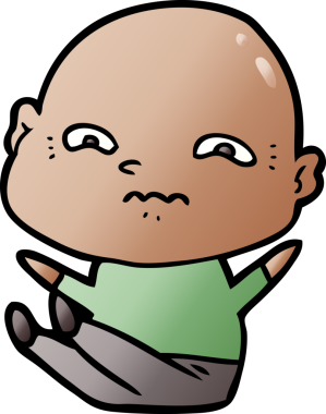 bir insan tarafından çizilmiş sinirli bir adam.