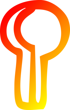 Bir insan tarafından çizilmiş çizgi film anahtar deliğinin sıcak gradyan çizimi