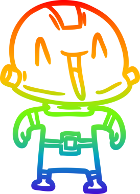 gökkuşağı gradyan çizgisi bir insan tarafından çizilmiş robot çizgi