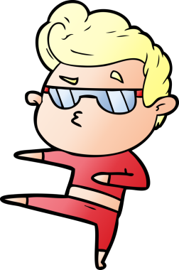 Bir insan tarafından çizilmiş havalı bir çizgi film.