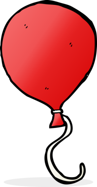 bir insan tarafından çizilmiş karton balon