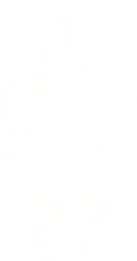 Bir insan tarafından çizilmiş Noel Ayısı Tebeşiri