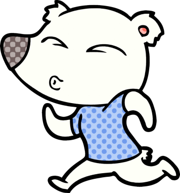 Bir insan tarafından çizilmiş kutup ayısı karikatürü