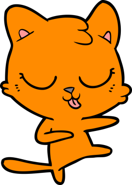 Bir insan tarafından çizilmiş kedi tıslaması.