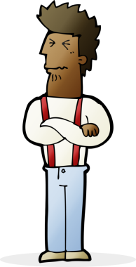 Bir insan tarafından çizilmiş rahatsız bir adam.