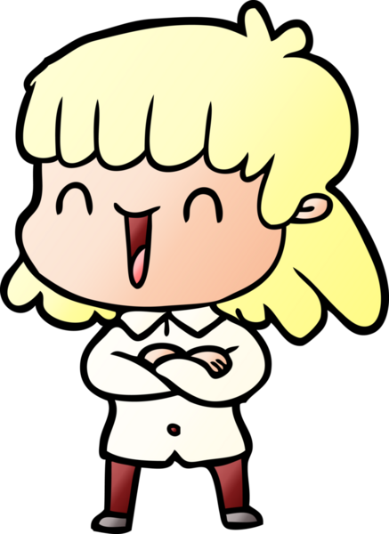 Bir insan tarafından çizilmiş karikatür kadın.