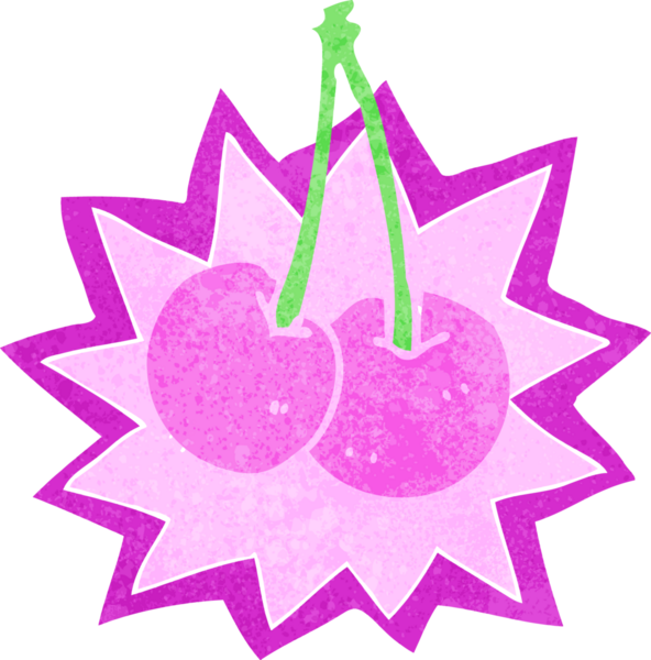 Bir insan tarafından çizilmiş kiraz sembolü.