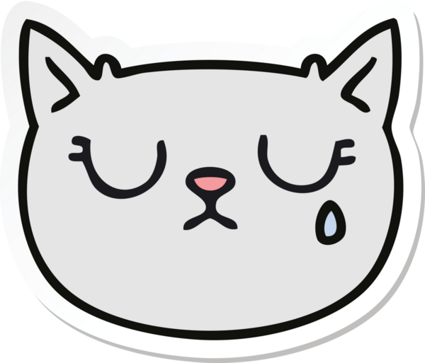 Bir insan tarafından çizilmiş garip bir el yazısı. Ağlayan bir kedi.