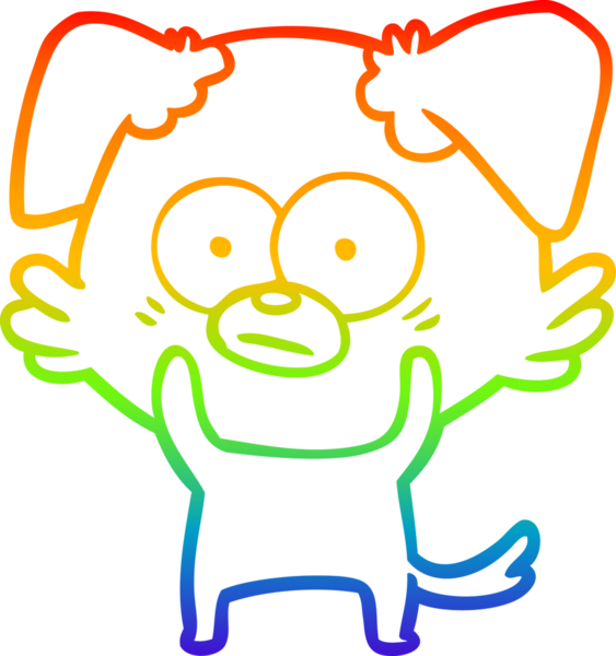 gökkuşağı gradyan çizimi bir insan tarafından çizilmiş sinirli bir köpek çizgi filmi