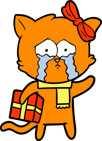 Bir insan tarafından çizilmiş çizgi film kedisi.