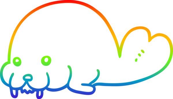 Gökkuşağı gradyan çizgisi. Bir insan tarafından çizilmiş şirin bir mors çizimi.