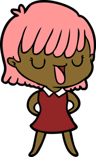 Bir insan tarafından çizilmiş karikatür kadın.