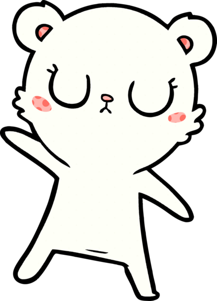 Bir insan tarafından çizilmiş kutup ayısı karikatürü