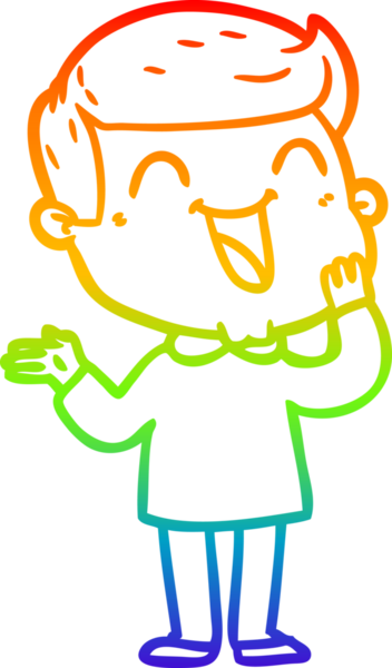 Bir insan tarafından çizilmiş mutlu bir adamın çizgi çizimi.