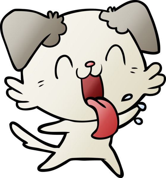 Bir insan tarafından çizilmiş nefes nefese bir köpek.