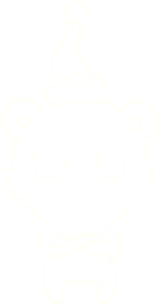 Bir insan tarafından çizilmiş Noel Ayısı Tebeşiri