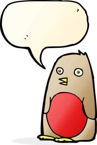 bir insan tarafından çizilmiş konuşma balonlu çizgi robin