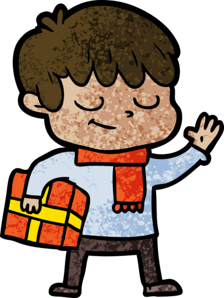 Bir insan tarafından çizilmiş mutlu çocuk çizgi filmi.