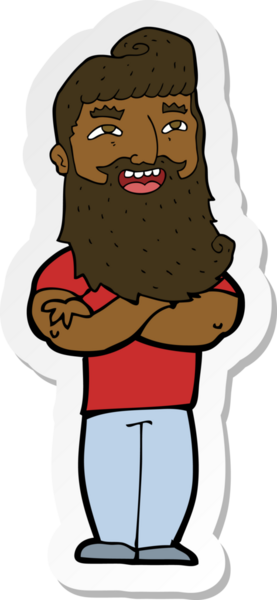 Bir insan tarafından çizilmiş gururlu bir adamın çıkartması.