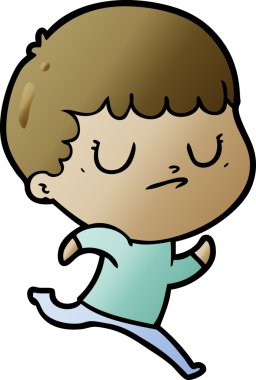 Bir insan tarafından çizilmiş huysuz çocuk çizgi filmi.