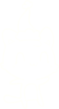 Bir insan tarafından çizilen Noel Kedisi Tebeşiri