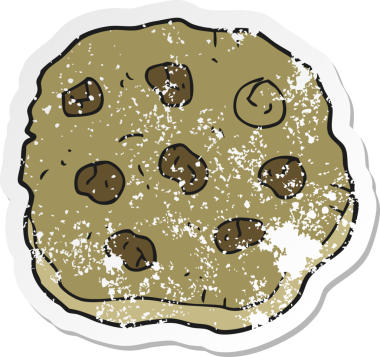 Bir insan tarafından çizilmiş karikatür kurabiyesinin geriletilmiş yapıştırması.