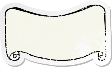 Bir insan tarafından çizilmiş karikatür afişinin sıkıntılı çıkartması.