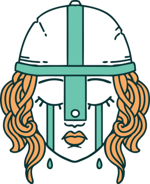 Retro Dövme Tarzı Ağlayan İnsan Dövüşçüsü Bir insan tarafından çizilmiş