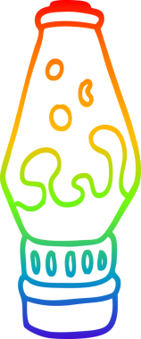 gökkuşağı gradyan çizgi çizimi bir insan tarafından çizilmiş lav lambası