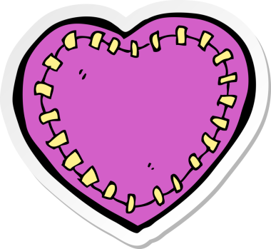 Bir insan tarafından çizilmiş bir karikatür çıkartması.