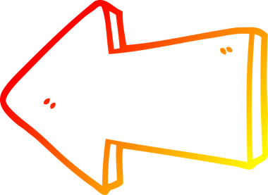 Bir insan tarafından çizilmiş bir çizgi filmin sıcak gradyan çizimi