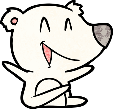 Bir insan tarafından çizilmiş kutup ayısı karikatürü