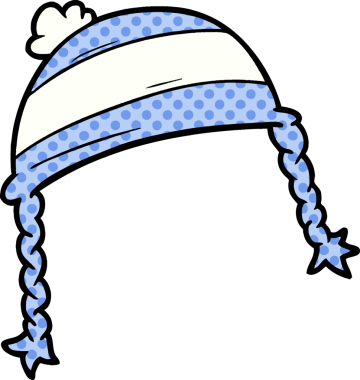 Bir insan tarafından çizilmiş çizgi film şapkası.