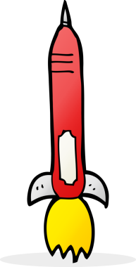 bir insan tarafından çizilmiş karikatür füzesi