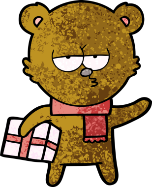 Bir insan tarafından çizilmiş ayı karikatürü çizicisi