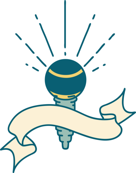 Bir insan tarafından çizilmiş dövmeli mikrofon.