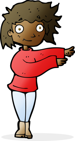 Bir insan tarafından çizilmiş çizgi film dansçısı kadın.