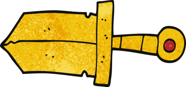 Bir insan tarafından çizilmiş karalama hançeri.