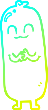 Bir insan tarafından çizilmiş soğuk gradyan çizgisi.