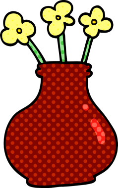 Bir insan tarafından çizilmiş karalama vazosu.