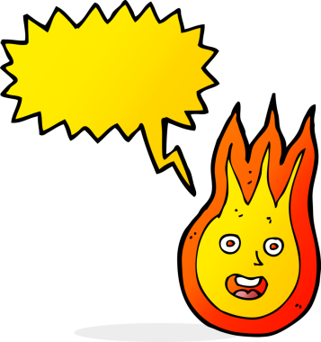 bir insan tarafından çizilmiş konuşma balonlu çizgi film dost ateş topu