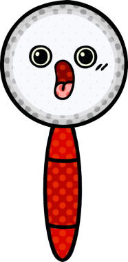 Bir insan tarafından çizilmiş bir büyüteçin çizgi roman tarzı karikatürü