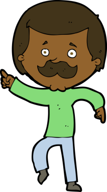 Bir insan tarafından çizilmiş çizgi film dansçısı baba.