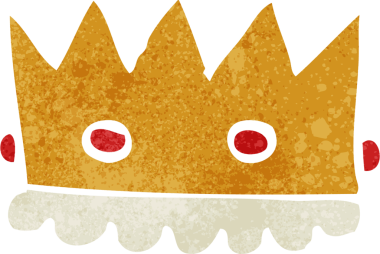 Bir insan tarafından çizilmiş karikatür tacı