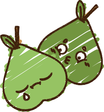 Bir insan tarafından çizilen Armut Tebeşiri