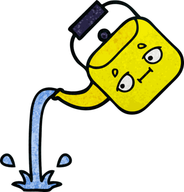 Bir insan tarafından çizilmiş eski grunge desenli bir çaydanlık.