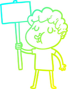 Bir insan tarafından çizilmiş bir çizgi film karakterinin çizimi.