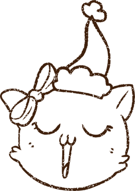 Noel Kedi Kömürü Bir insan tarafından çizilmiş