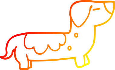 Bir insan tarafından çizilmiş sosisli bir çizgi film çizimi.